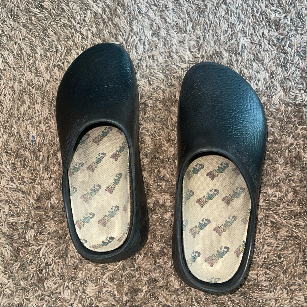 Birkenstock Super Birki Clogs Alpro Schaum Garden Work Black Slides M5/L7